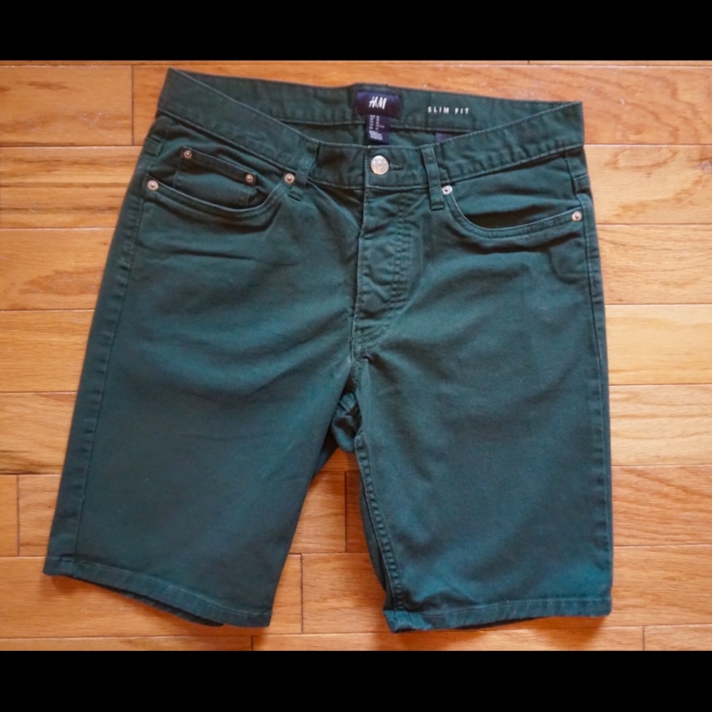 H&M Slim Fit Flat Front Shorts